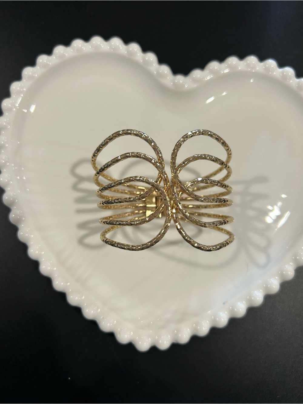 Gold-Tone Spiral Bangle